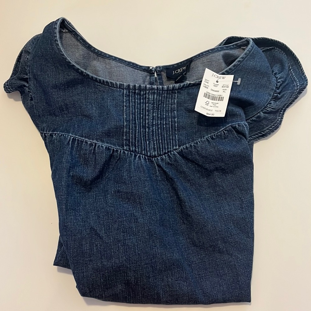 Brand new J crew sleeveless soft denim top